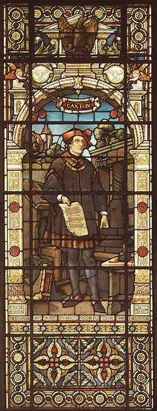 Retrato de William Caxton (c.1422-91) hecho por Mayer and Co., firma de Múnich activa en Londres, c.1880 de German School