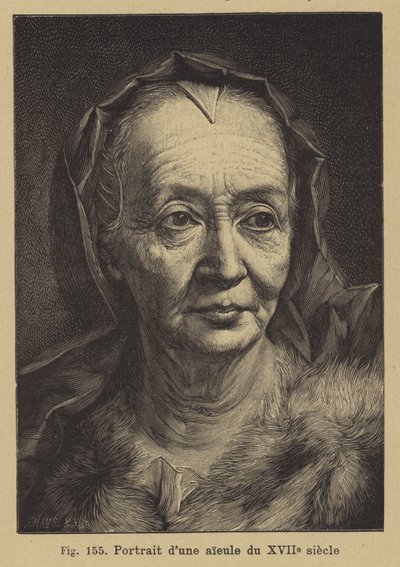 Retrato de una abuela del siglo XVII de German School