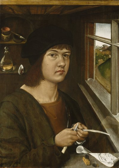 Retrato de un joven artista, c.1500 de German School