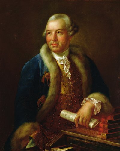 Retrato del compositor alemán Christoph Willibald von Gluck (1714-1787) (óleo sobre lienzo) de German School