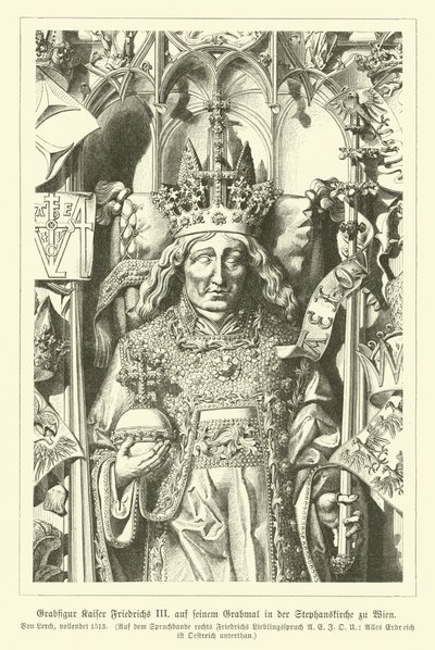 Retrato del Emperador del Sacro Imperio Romano Germánico Federico III, de su tumba en la Catedral de San Esteban, Viena de German School