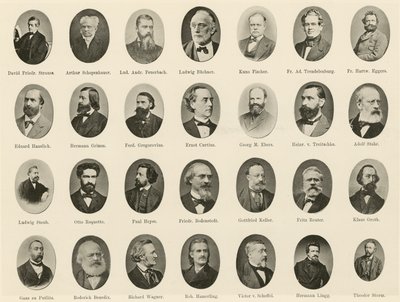 Retratos de alemanes famosos de Ritter vom Deutschen Geiste de German School
