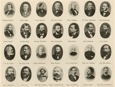 Retratos de alemanes famosos de Ritter vom Deutschen Geiste de German School