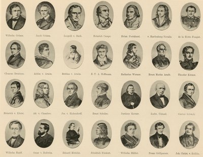 Retratos de alemanes famosos de Ritter vom Deutschen Geiste de German School