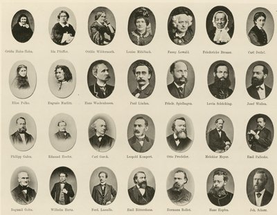 Retratos de alemanes famosos de Ritter vom Deutschen Geiste de German School