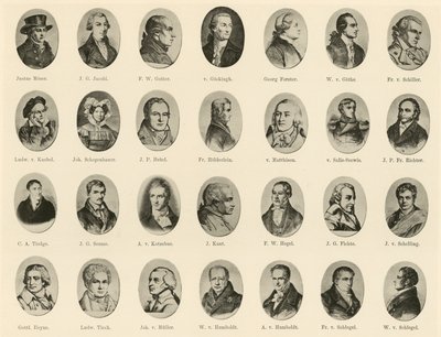 Retratos de alemanes famosos de Ritter vom Deutschen Geiste de German School
