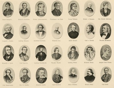 Retratos de alemanes famosos de Ritter vom Deutschen Geiste de German School