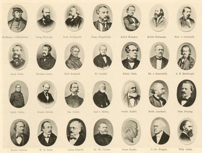 Retratos de alemanes famosos de Ritter vom Deutschen Geiste de German School