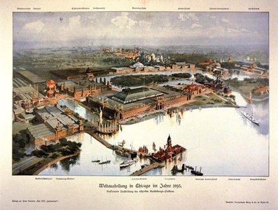 Cartel de la Feria Mundial de Chicago de 1893 de German School