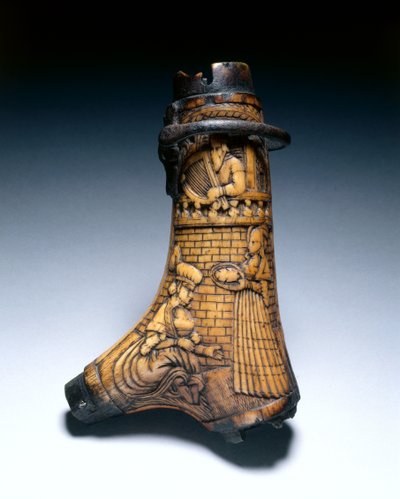 Frasco de pólvora, c.1580 de German School