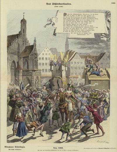 Procesión del Schoenbartlaufen, Núremberg, Alemania, 1349-1539 de German School