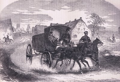 Puesto militar prusiano, Historia de la Guerra entre Francia y Alemania de Cassell, publicada por Cassell and Company Limited, c.1890 (litografía) de German School