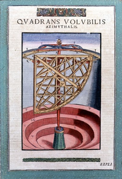 Cuadrante azimutal zodiacal en “Astronomiae instituatae machanicia” por Tycho Brahe (1546 - 1601), Wandsbeck de German School