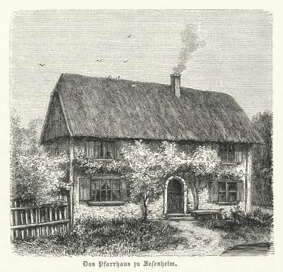Rectoría de Sessenheim, hogar de Friederike Brion, con quien Johann Wolfgang Goethe tuvo un romance mientras estudiaba en la Universidad de Estrasburgo en 1770-1771 de German School