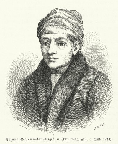 Regiomontanus, matemático y astrónomo renacentista alemán (grabado) de German School