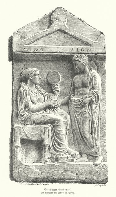 Relieve en una lápida griega antigua de German School