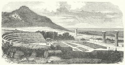 Restos del antiguo teatro romano en Tusculum de German School