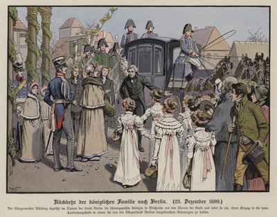 Regreso de la familia real prusiana a Berlín, 23 de diciembre de 1809 de German School