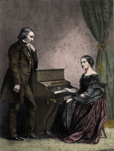 Robert y Clara Schumann, músicos alemanes de German School