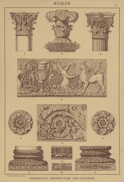 Romano, arquitectura ornamental y escultura de German School