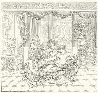 Dama romana en su tocador de German School