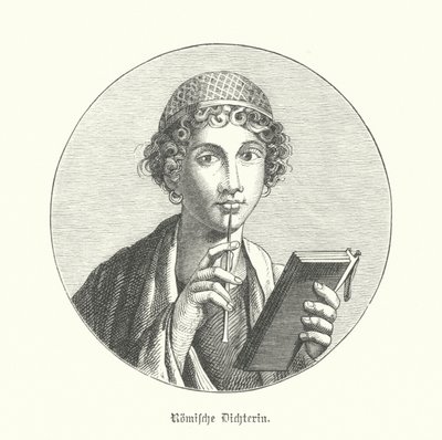 Poetisa romana (grabado) de German School