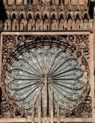 Rosetón de la fachada oeste, comenzado en 1277 de German School