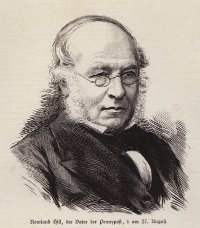 Rowland Hill, reformador británico del servicio postal e inventor del sello postal de German School
