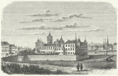 Palacio real en Estocolmo en el siglo XVII de German School