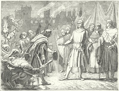 Rodolfo de Habsburgo, el recién elegido Rey de Alemania, saludado por la gente de Basilea de German School