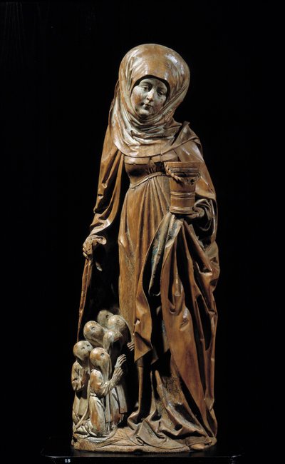 Santa Marta y los penitentes. Escultura de madera policromada de German School