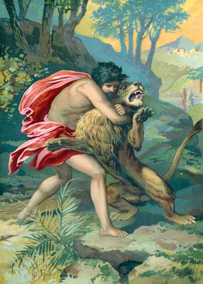 Sansón y el león de German School