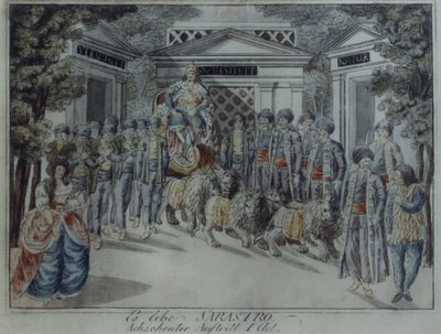 Escena de La flauta mágica de Wolfgang Amadeus Mozart de German School