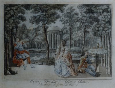 Escena de La flauta mágica de Wolfgang Amadeus Mozart de German School
