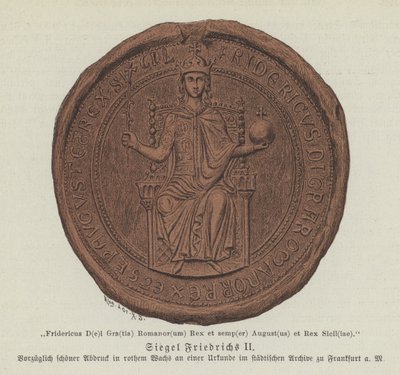 Sello de Federico II, Emperador del Sacro Imperio Romano de German School