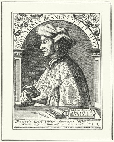 Sebastian Brant, humanista y satírico alemán (grabado) de German School