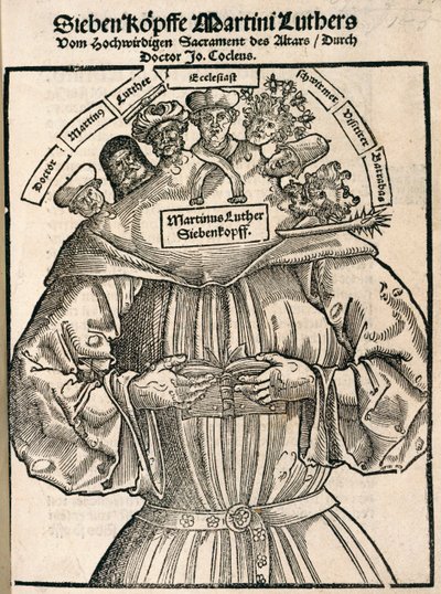 Martín Lutero de siete cabezas de German School