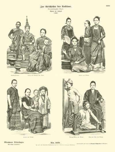 Trajes siameses y birmanos de German School