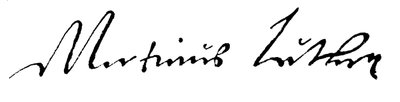 Firma de Martín Lutero de German School