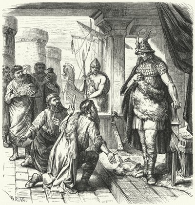 Enviados eslavos ante Rurik, príncipe de la Rus de Kiev, siglo IX de German School