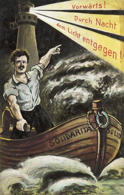 Postal de propaganda socialista de German School