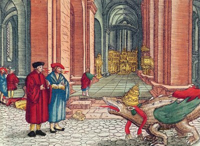 Hablar en lenguas, Pentecostés, de la Biblia de Lutero, c.1530 de German School