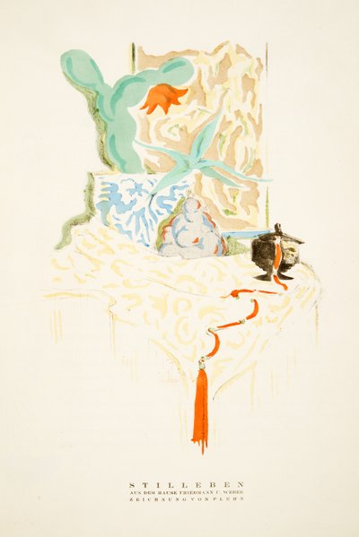 Naturaleza muerta, de The House of Friedmann U. Weber, de Styl, pub.1922 de German School