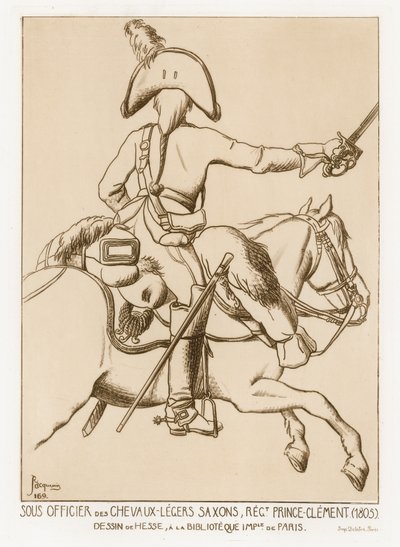 Suboficial en el Chevau-léger de Sajonia, Regimiento del Príncipe Clemente de German School