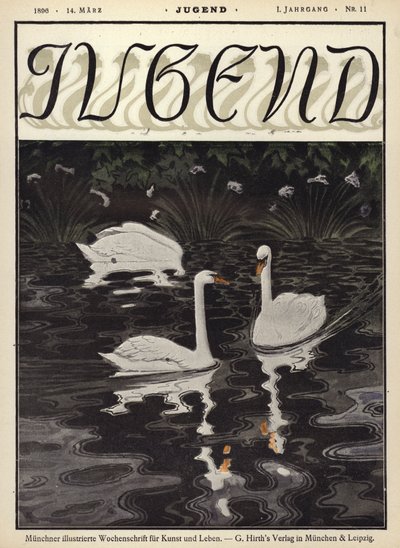 Cisnes en un lago de German School