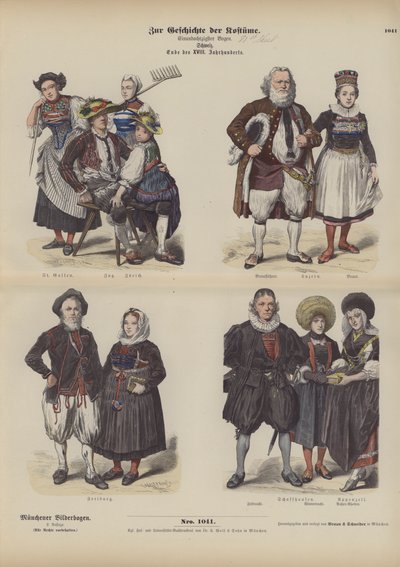 Traje suizo, finales del siglo XVIII de German School