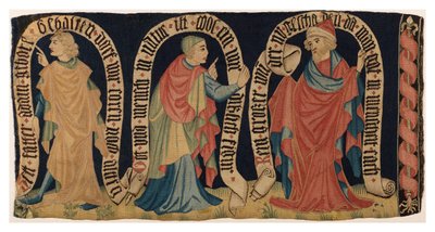 Fragmento de tapiz que representa a los Tres Profetas, de Franconia (lana) de German School