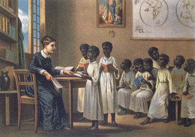 Maestro con alumnos, 1880 de German School