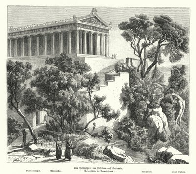 Templo de Poseidón, Kalaureia, Grecia, donde Demóstenes se refugió antes de tomar veneno en 322 a.C. de German School