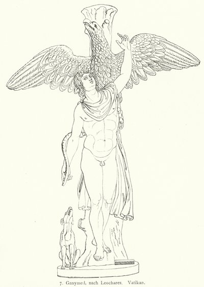 El rapto de Ganímedes, después de una escultura del escultor griego antiguo Leochares de German School